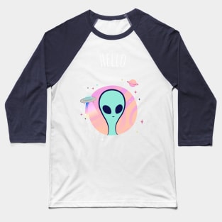 Hello-Alien Baseball T-Shirt